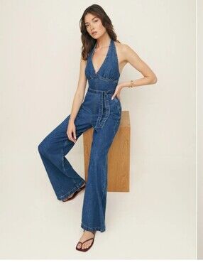 Reformation High-Waist Wide-Leg Denim Jeans - Blue